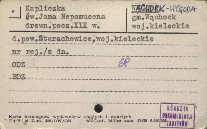 kapliczka św. Jana Nepomucena, skan 1