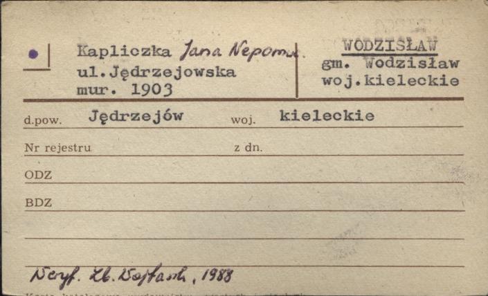 kapliczka św. Jana Nepomucena, skan 1