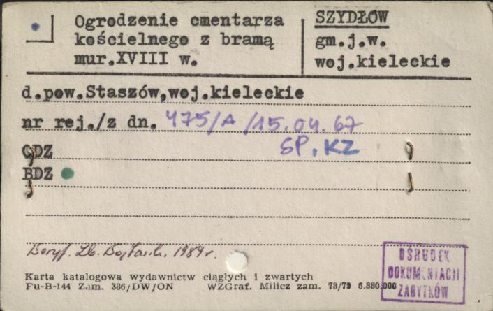 ogrodzenie cmentarza kościelnego z bramą, skan 1