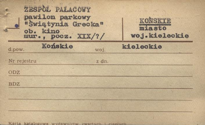 pawilon parkowy Świątynia Grecka, skan 1