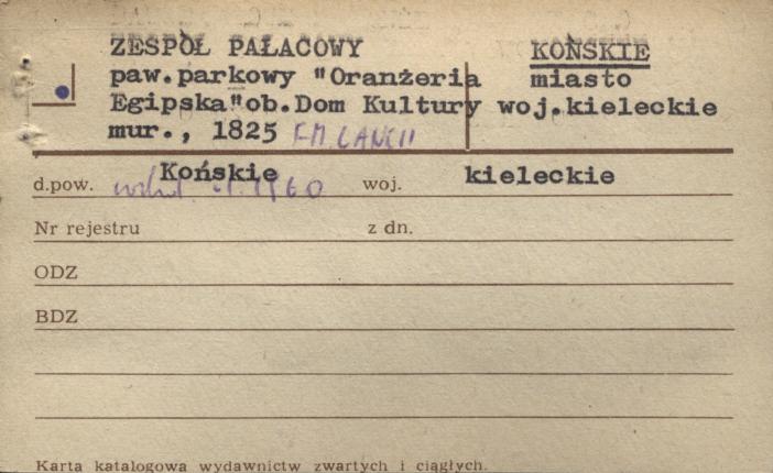 pawilon parkowy Oranżeria Egipska, ob. dom kultury, skan 1