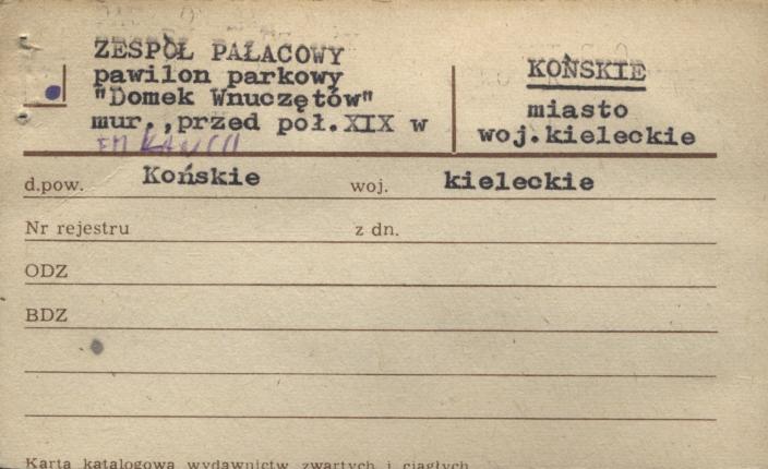 pawilon parkowy Domek Wnuczętów, skan 1