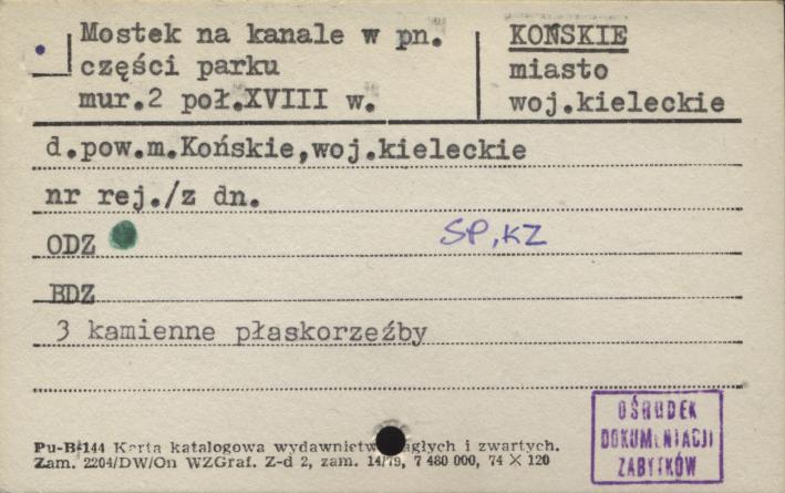 mostek na kanale w północnej części parku, skan 1