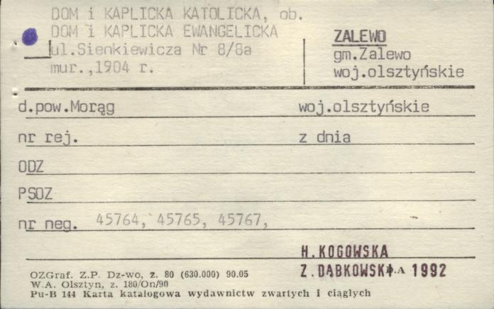 dom i kaplica katolicka, ob. dom i kaplica ewangelicka, skan 1