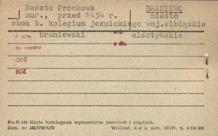 Baszta Prochowa, skan 1