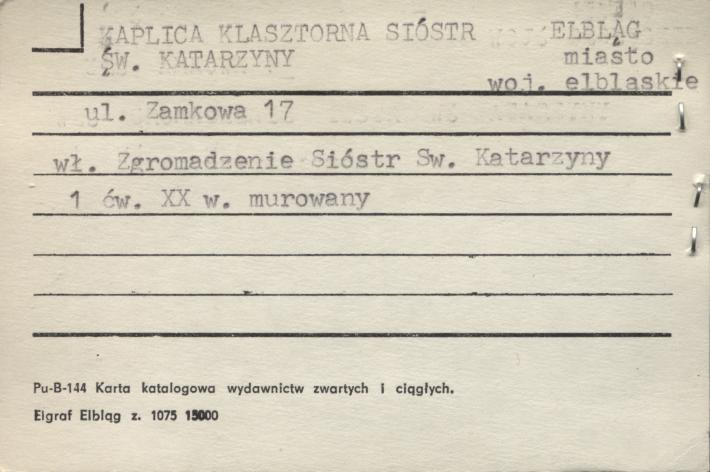 kaplica klasztorna sióstr św. Katarzyny, skan 1