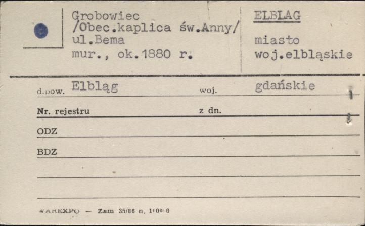 grobowiec, obec. kaplica św. Anny, skan 1