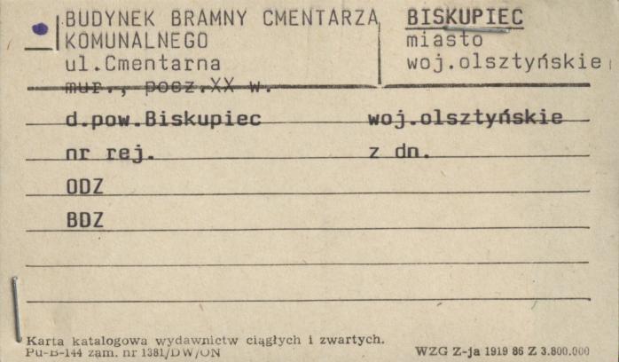 budynek bramny cmentarza komunalnego, skan 1