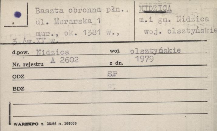 baszta północna, skan 1