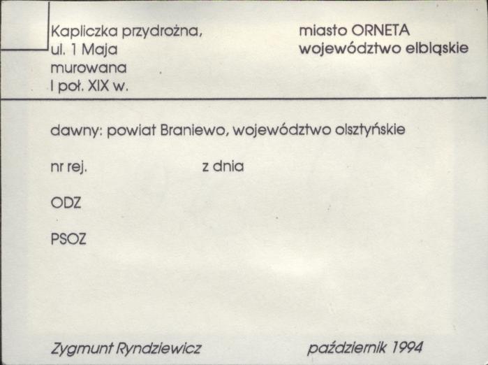 kapliczka przydrożna, skan 1