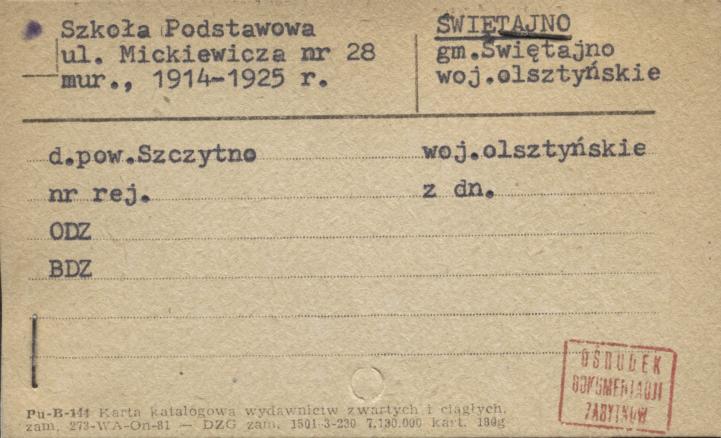 Szkoła Podstawowa, skan 1