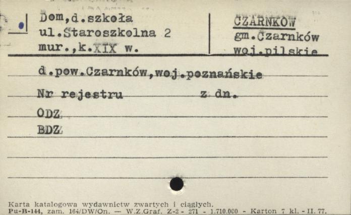 szkoła, ob. budynek mieszkalny, skan 1