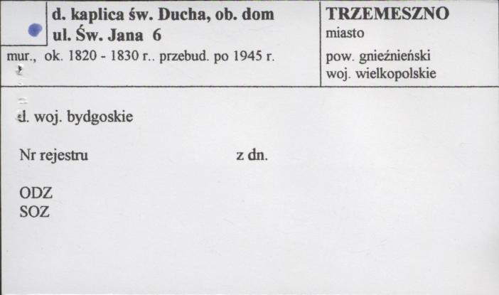 kaplica św. Ducha, ob. dom, skan 1