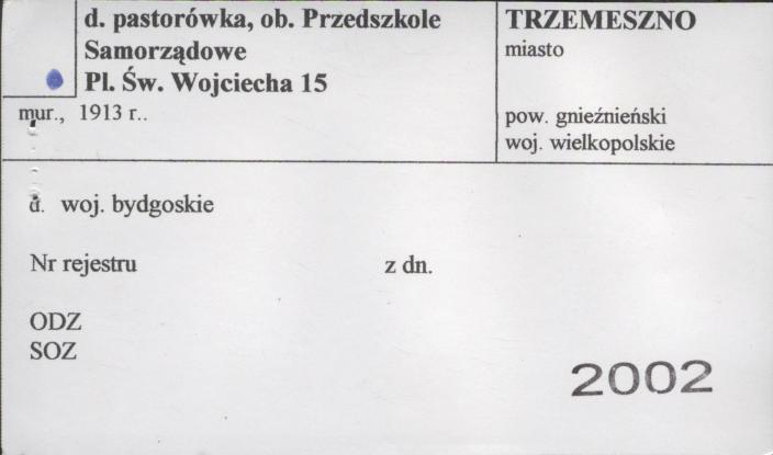 pastorówka, ob. przedszkole samorządowe, skan 1