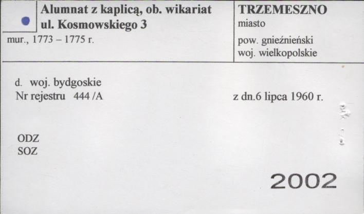 alumnat z kaplicą, ob. wikariat, skan 1