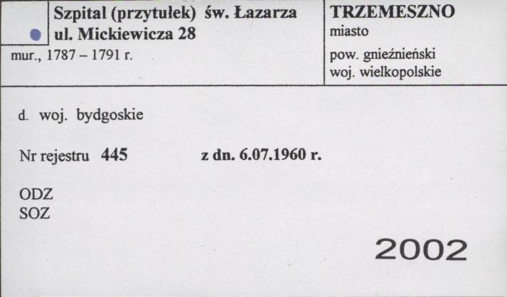 szpital (przytułek) św. Łazarza, skan 1