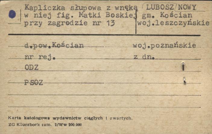 kapliczka słupowa z figurą Matki Boskiej, skan 1