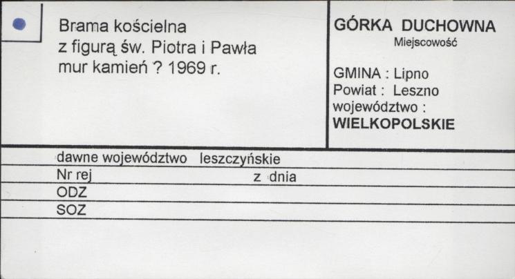 brama kościelna z figurą św. Piotra i Pawła, skan 1