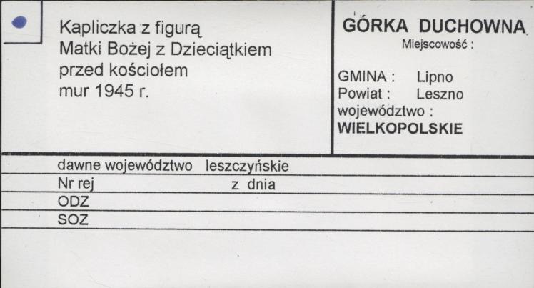 kapliczka z figurką Matki Bożej z Dzieciątkiem, skan 1