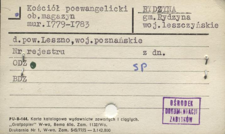 kościół ewangelicki pw. Świętego Krzyża, ob. dom kultury, skan 1