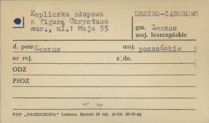 kapliczka słupowa z figurą Chrystusa, skan 1