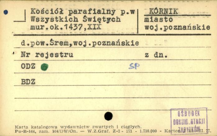 kościół par. pw. Wszystkich Świętych, skan 1