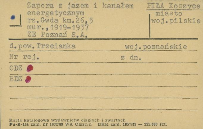 zapora z jazem i kanałem energetycznym, skan 1