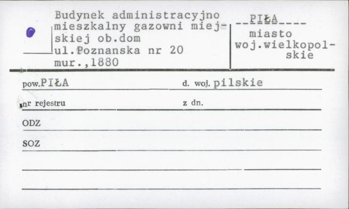 budynek administracyjno-mieszkalny gazowni miejskiej, ob. dom, skan 1