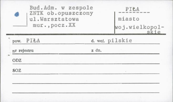 budynek administracyjny w zespole Zakłady Naprawcze Taboru Kolejowego, ob. opuszczony, skan 1