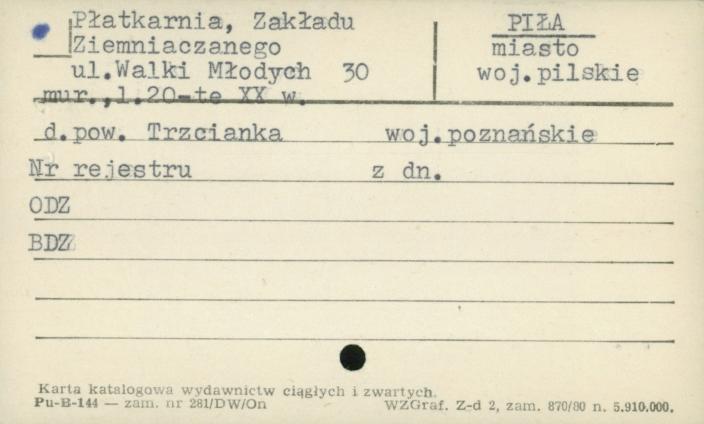 płatkarnia Zakładu Ziemniaczanego, skan 1