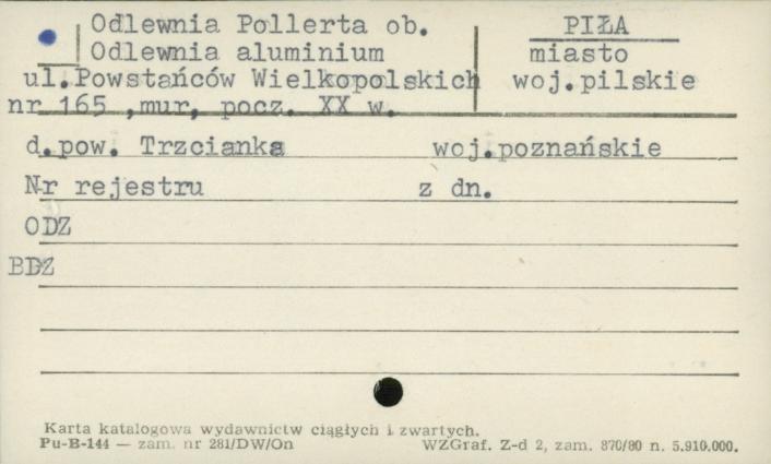 odlewnia Pollerta, ob. odlewnia aluminium, skan 1
