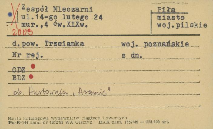 zespół mleczarni, ob. Hurtownia Aramis, skan 1