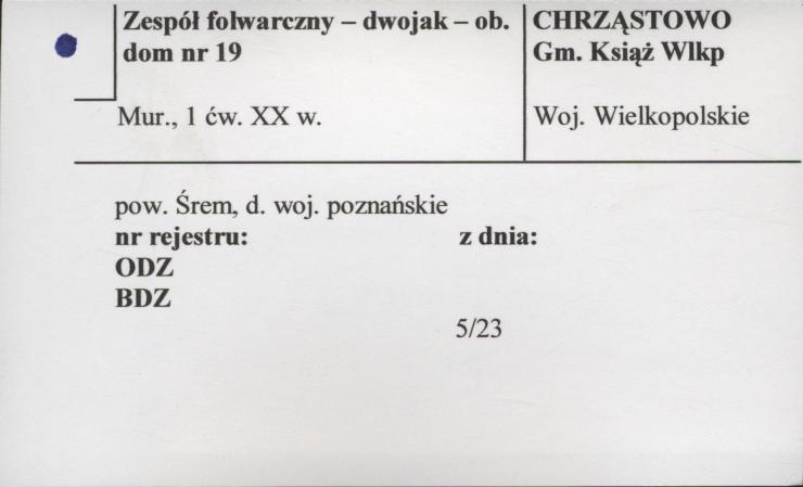zespół folwarczny - dwojak - ob. dom, skan 1