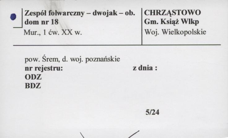 zespół folwarczny - dwojak - ob. dom, skan 1