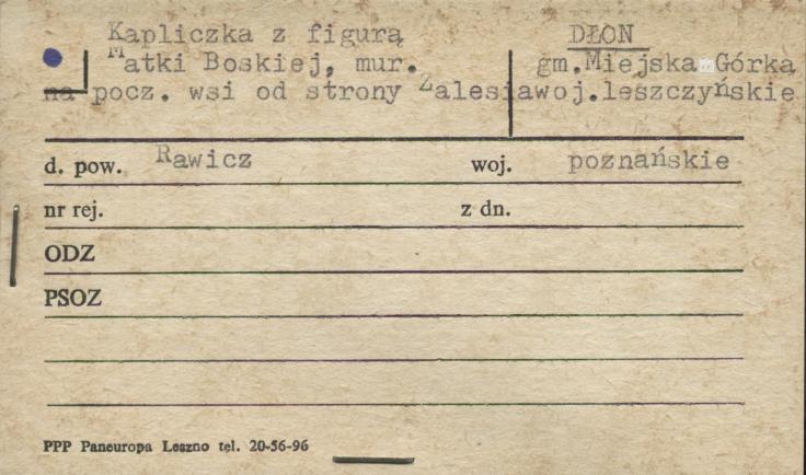 kapliczka z figurą Matki Boskiej, skan 1