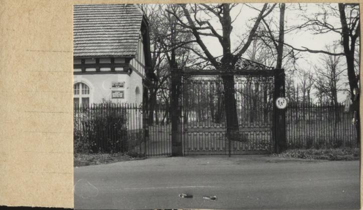 brama do parku pałacowego i ogrodzenie, skan 2