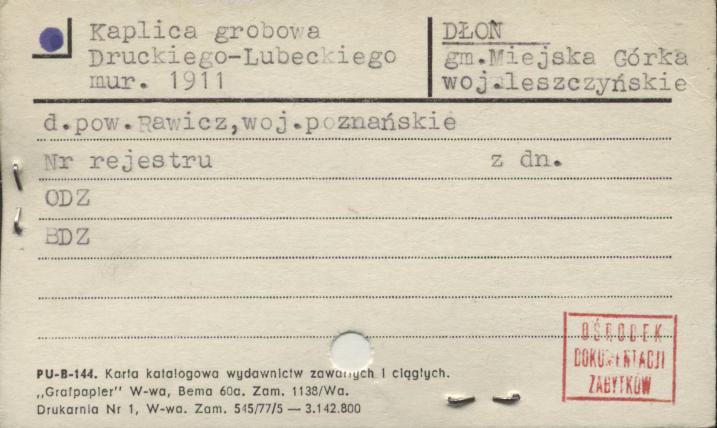 kaplica grobowa Druckiego-Lubeckiego, skan 1