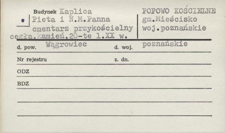 kapliczka Pieta i NMP, skan 1