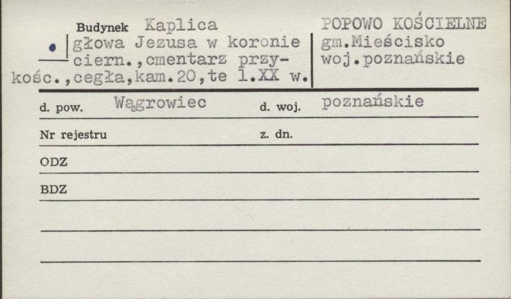 kapliczka Głowa Jezusa w Koronie Cierniowej - cmentarz przykościelny , skan 1