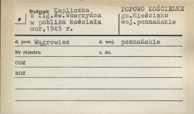 kapliczka z figurą św. Wawrzyńca, skan 1