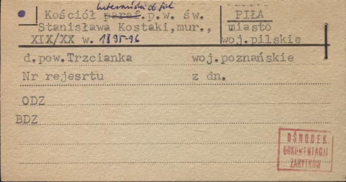 kościół ewangelicki, ob. rzym.-kat. par. pw. św. Stanisława Kostki, skan 1