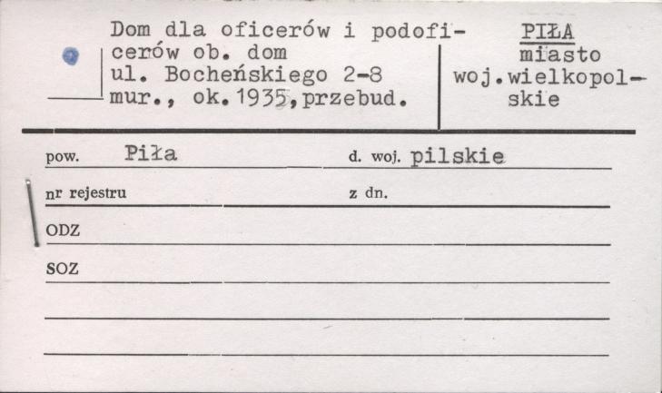 dom dla oficerów i podoficerów, ob. dom, skan 1