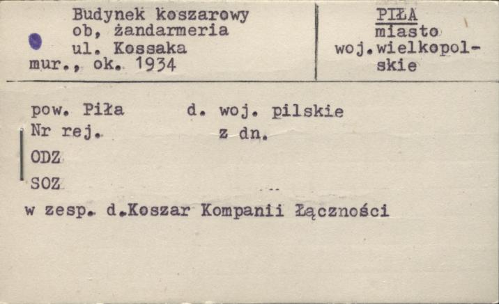 budynek koszarowy, ob. żandarmeria w zesp d. koszar kompanii łączności, skan 1