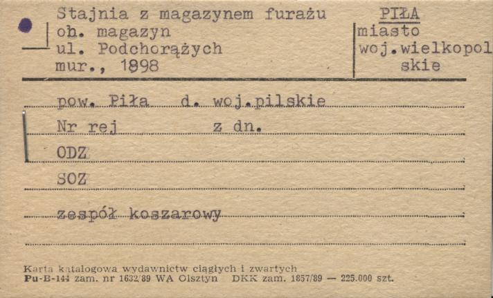 stajnia z magazynem furażu, ob. magazyn, zespół koszarowy, skan 1