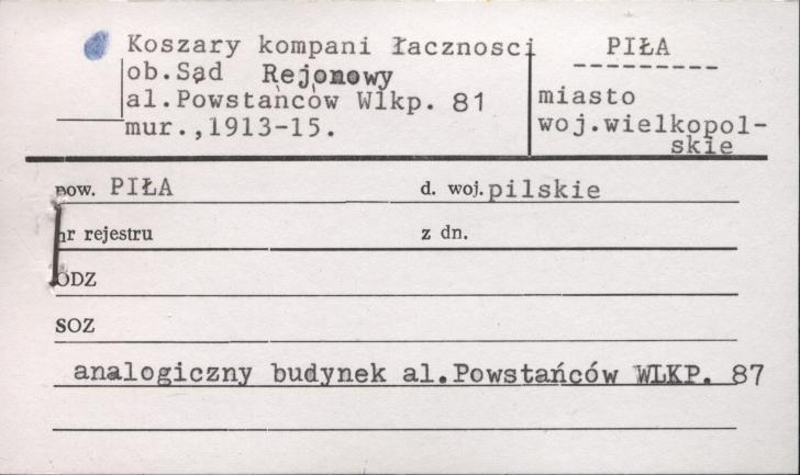 koszary kompani łączności, ob. sąd rejonowy, skan 1