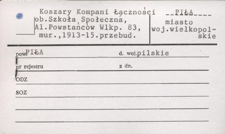 koszary kompani łączności, ob. szkoła społeczna, skan 1