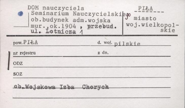 dom nauczyciela seminarium nauczycielskiego, ob. budynek adm. wojska, skan 1