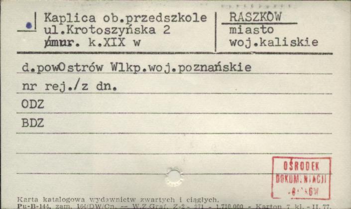 kaplica, ob. przedszkole, skan 1