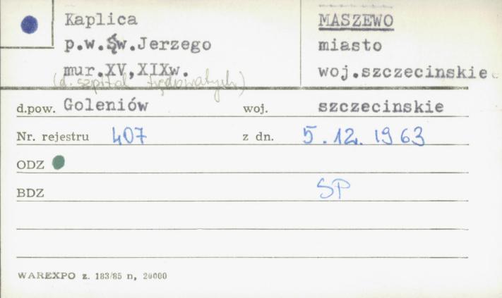 kaplica pw. św. Jerzego, d. szpital trędowatych, skan 1