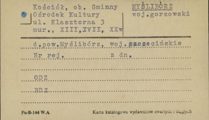 kościół pw. Świętego Krzyża, ob. dom kultury, skan 1